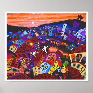 Poster Les toits de Florence