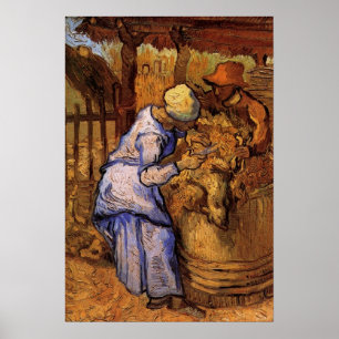 Poster Les Tondeurs de moutons (d'après Millet) par Vince