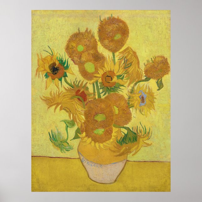 Poster Les tournesols de Van Gogh (Devant)