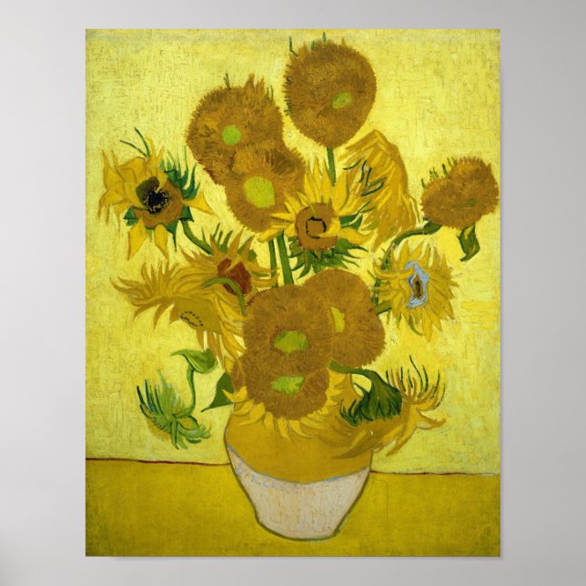 Poster Les tournesols de Van Gogh (Devant)