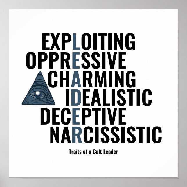 Poster Les traits d'un leader de culte (Devant)