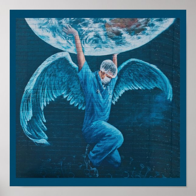 Poster Les travailleurs de la santé tiennent tout (Devant)