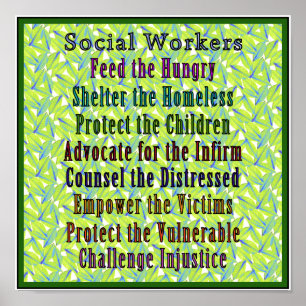 Poster Les Travailleurs Sociaux Travaillent !