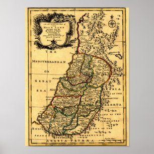 Poster Les tribus d'Israël en PalestineCarte panoramique