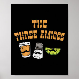 Poster Les Trois Amigos Tequila Salt Lime Cinco De Mayo D