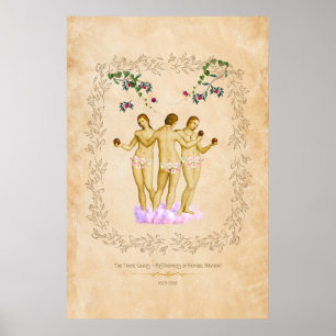 Poster Les Trois Grâces - Raphael réinventé