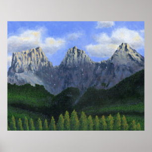 Poster Les trois soeurs en Canmore, Alberta, Canada