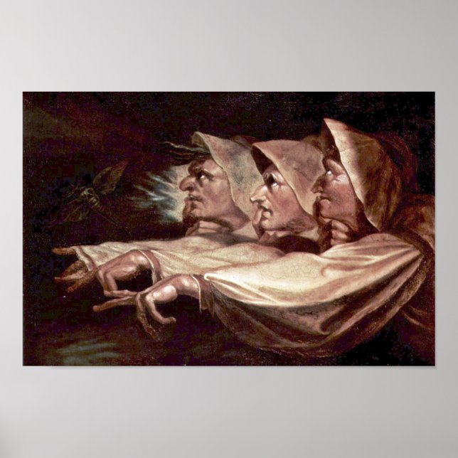 Poster Les Trois Sorcières Anglais - Les Soeurs Étranges  (Devant)