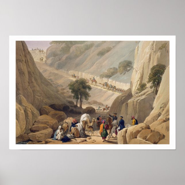 Poster Les troupes émergeant de la partie étroite du De (Devant)