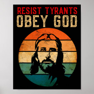 Poster Les tyrans de résistance chrétienne conservatrice 