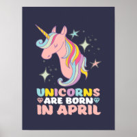 Les Unicornes Sont Nées En Avril Fille Anniversair
