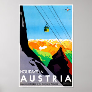 Poster Les vacances en Autriche ont reconstitué l'affiche