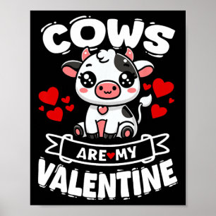 Poster Les vaches sont ma Saint-Valentin Enfants en bas â