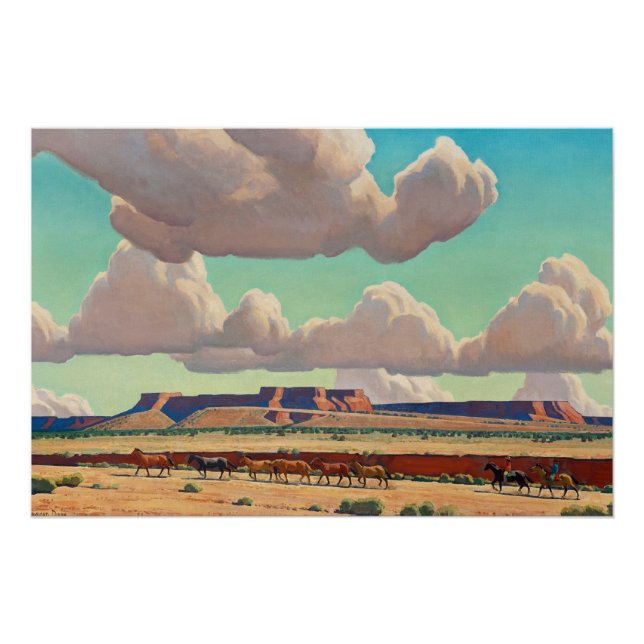 Poster Les vastes terres de Navajo par Maynard Dixon (Devant)