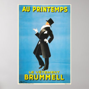 Poster Les vêtements Brummell dans la mode masculine du p