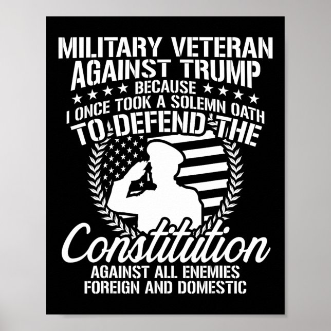 Poster Les vétérans contre l'élection de Trump en 2020 au (Devant)
