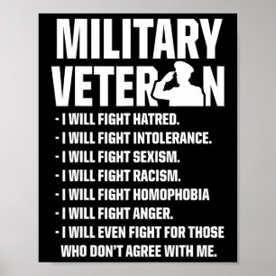 Poster Les vétérans contre Trump 2020 combattent les élec