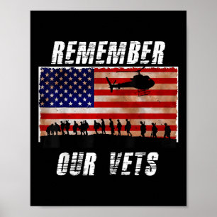 Poster Les vétérans du Vietnam se souviennent de nos vété