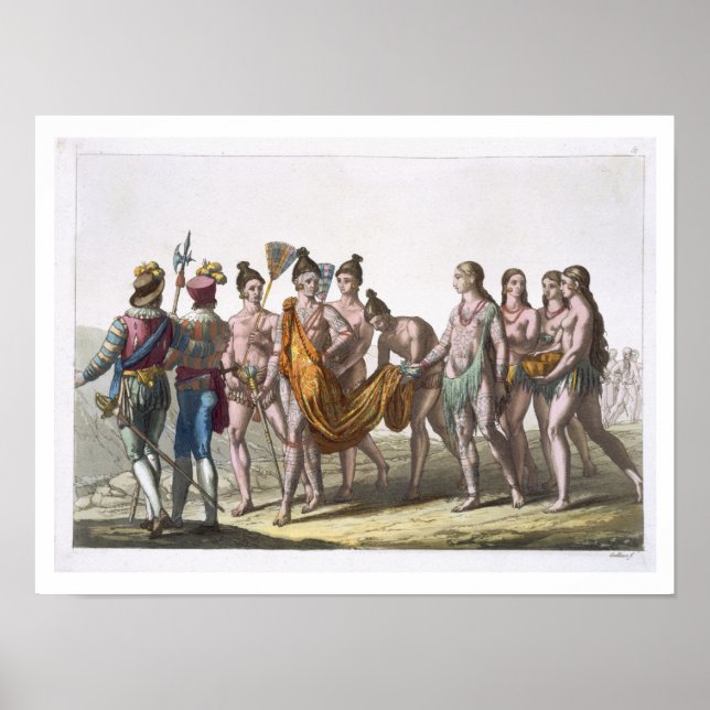 Poster Les veuves amérindiennes s'adressent à leur chef d (Devant)