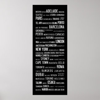 Poster Les villes du monde