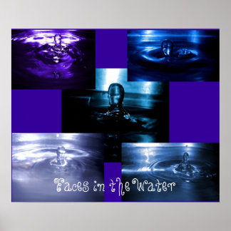 Poster Les visages dans l'eau