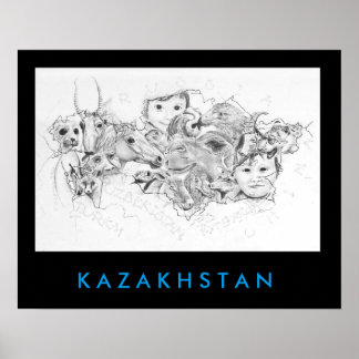 Poster Les visages du Kazakhstan