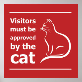 Poster Les visiteurs doivent être approuvés par le chat