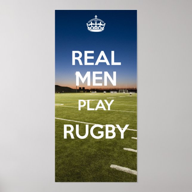 POSTER LES VRAIS HOMMES JOUENT AU RUGBY (Devant)