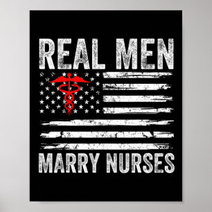 Poster Les vrais hommes mariés infirmières amusante infir