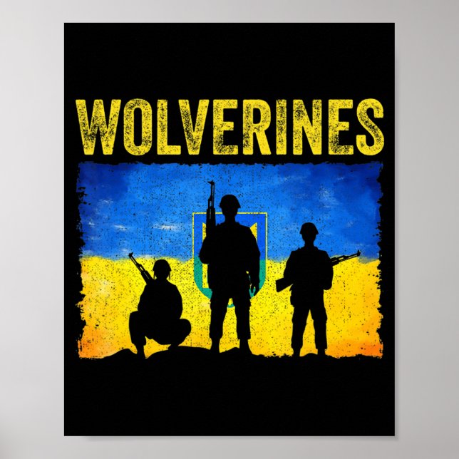 Poster Les Wolverines soutiennent l'Ukraine (Devant)