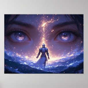 Poster Les Yeux Célestes et le Chevalier Solitaire 