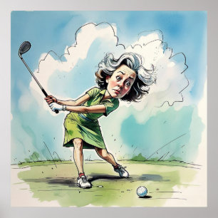 Poster Les Yeux Sur La Boule - Grand Golf Art Imprimer
