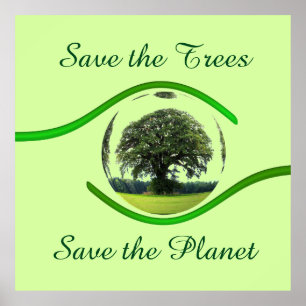 Poster Les yeux sur l'écologie