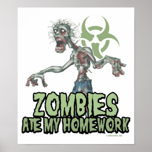 Poster Les Zombies mangent mes devoirs