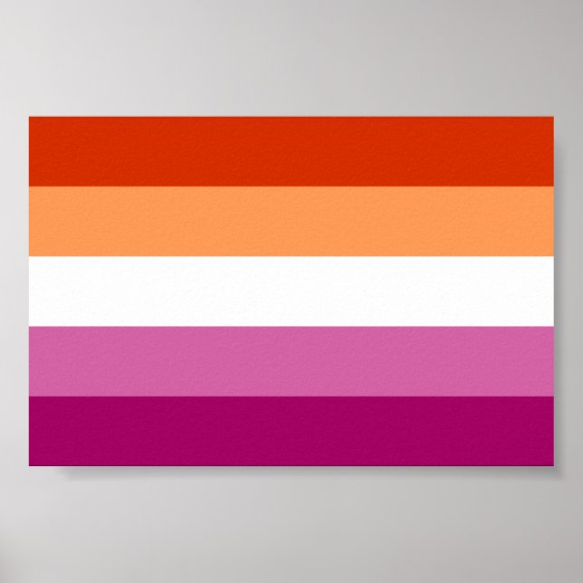 Poster Lesbian Pride Flag LGBTQ (Devant)