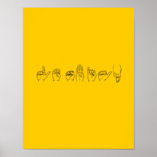 Poster Lesbienne en langue des signes