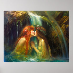 Poster Lesbiennes en chute d'eau