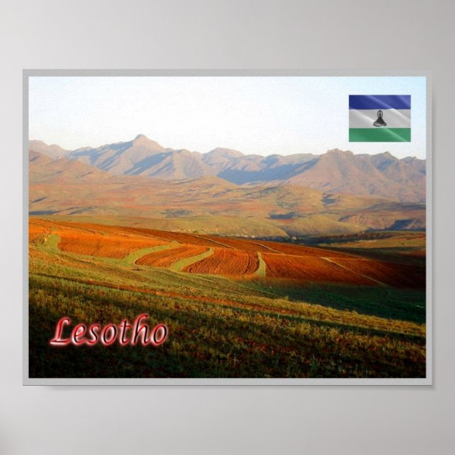 Poster Lesotho - Paysage - (Devant)