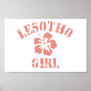 Poster Lesotho Pink Girl
