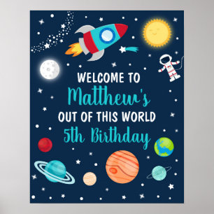 Poster L'Espace De Cet Accueil D'Anniversaire Mondial
