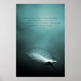 Poster L'espoir est la chose avec des plumes