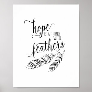 Poster L'espoir est une chose avec la citation inspirée