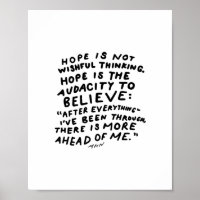 L'espoir n'est pas un voeu pieux - citation inspir