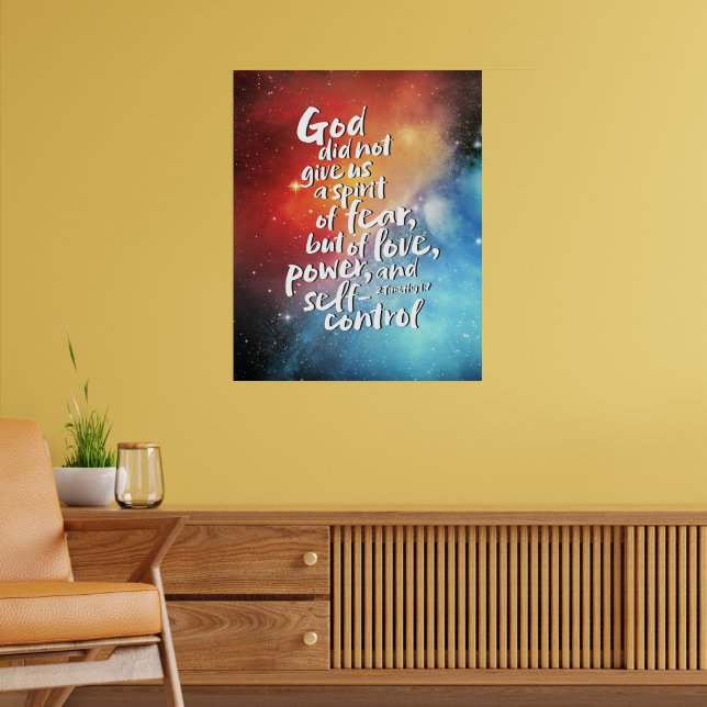 Poster L'Esprit d'Amour de DIEU - AUCUNE PEUR - Verse de  (Salon 2)