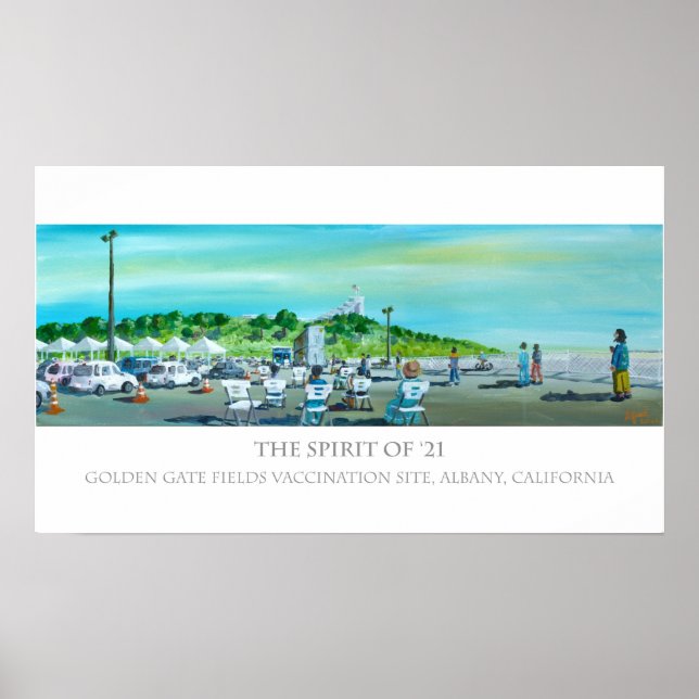 Poster L'esprit de '21 - Site de vaccination, Albany CA (Devant)