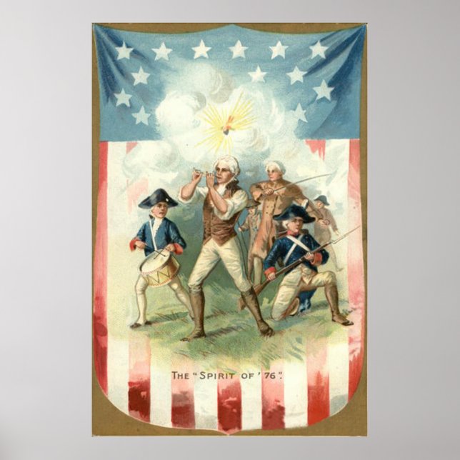 Poster L'esprit du drapeau des États-Unis de 76 batteurs  (Devant)