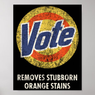 Poster Lessive de vote anti-trump drôle vintage An