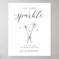 Let Love Sparkle - Sparkler Sendoff Sign Mariage