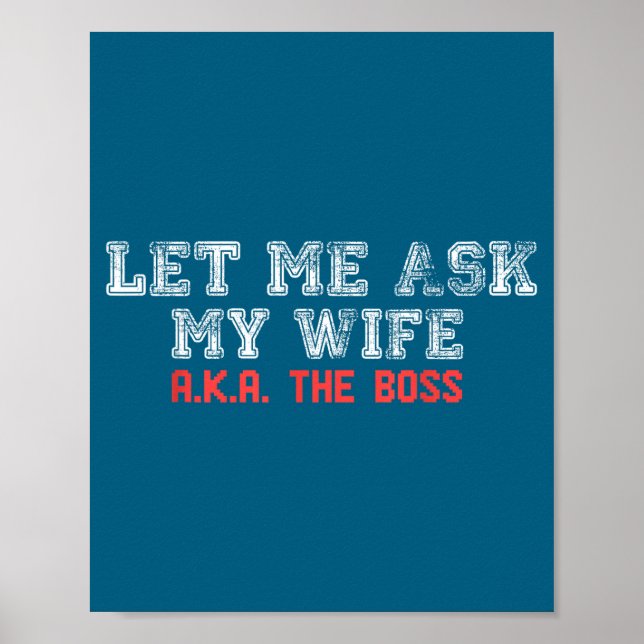 Poster Let Me Ask My Wife Aka The Boss Funny Husband Marr (Devant)