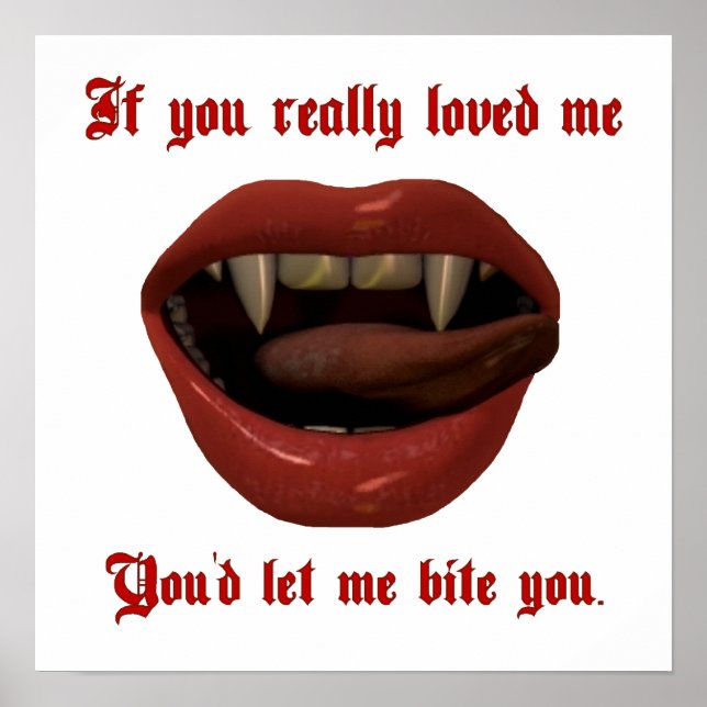 Poster Let Me Bite You (Devant)